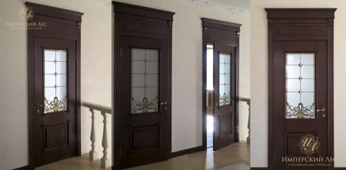 Двери из массива в викторианском стиле (чёрные)