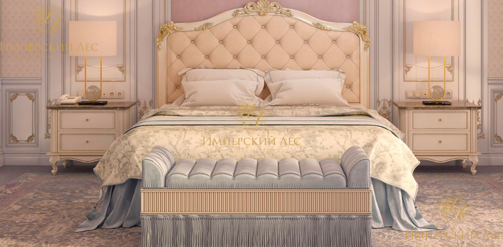 Кровать из массива "Маркиза"