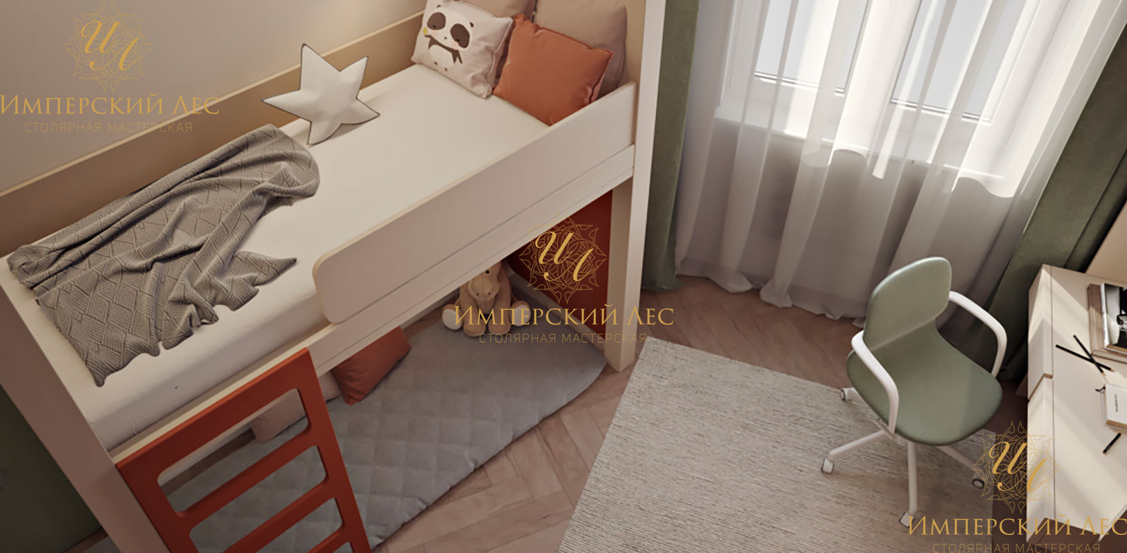 Детская двухъярусная кровать IW-Aria
