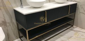 Комплект LOFT style в темных тонах из влагостойкой плиты для душевой