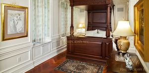 Белые деревянные панели в отделке пентхауса Белые деревянные панели в отделке пентхауса